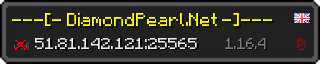 Userbar 320x64 in Minecraft-Stil für den Server 51.81.142.121:25565