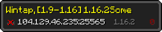 Userbar 320x64 in minecraft style for 104.129.46.235:25565