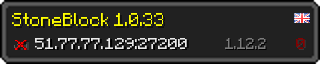 Юзербар 320x64 в стиле майнкрафт для сервера 51.77.77.129:27200
