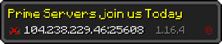 Userbar 320x64 in Minecraft-Stil für den Server 104.238.229.46:25608