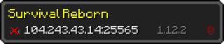 Userbar 320x64 in minecraft style for 104.243.43.14:25565