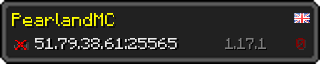 Userbar 320x64 in minecraft style for 51.79.38.61:25565