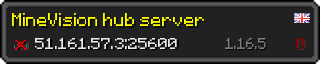 Userbar 320x64 in minecraft style for 51.161.57.3:25600