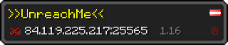 Userbar 320x64 in minecraft style for 84.119.225.217:25565