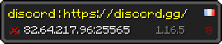 Userbar 320x64 in minecraft style for 82.64.217.96:25565