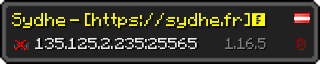 Userbar 320x64 in Minecraft-Stil für den Server 135.125.2.235:25565