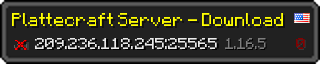 Userbar 320x64 in minecraft style for 209.236.118.245:25565