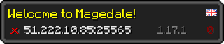 Userbar 320x64 in Minecraft-Stil für den Server 51.222.10.85:25565