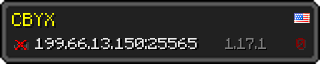 Userbar 320x64 in Minecraft-Stil für den Server 199.66.13.150:25565