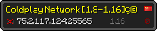 Userbar 320x64 in minecraft style for 75.2.117.124:25565