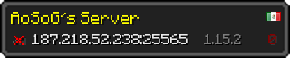 Userbar 320x64 in Minecraft-Stil für den Server 187.218.52.238:25565