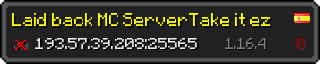 Userbar 320x64 in minecraft style for 193.57.39.208:25565