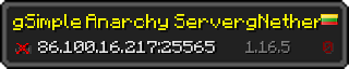 Userbar 320x64 in minecraft style for 86.100.16.217:25565