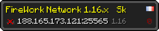 Userbar 320x64 in minecraft style for 188.165.173.121:25565