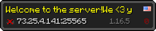 Userbar 320x64 in minecraft style for 73.25.4.141:25565