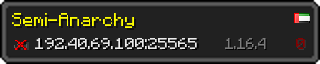 Userbar 320x64 in minecraft style for 192.40.69.100:25565