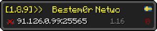 Userbar 320x64 in Minecraft-Stil für den Server 91.126.0.99:25565