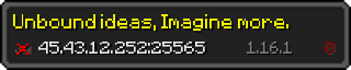 Userbar 320x64 in Minecraft-Stil für den Server 45.43.12.252:25565