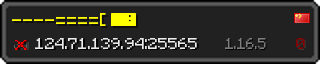 Userbar 320x64 in minecraft style for 124.71.139.94:25565