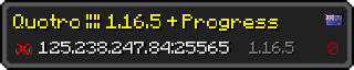 Userbar 320x64 in minecraft style for 125.238.247.84:25565