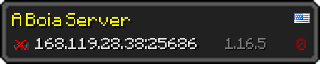 Userbar 320x64 in Minecraft-Stil für den Server 168.119.28.38:25686