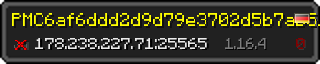 Userbar 320x64 in minecraft style for 178.238.227.71:25565