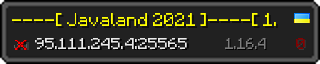 Userbar 320x64 in minecraft style for 95.111.245.4:25565