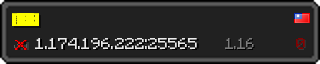 Userbar 320x64 in Minecraft-Stil für den Server 1.174.196.222:25565