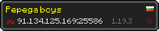 Userbar 320x64 in minecraft style for 91.134.125.169:25586