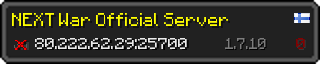 Userbar 320x64 in Minecraft-Stil für den Server 80.222.62.29:25700