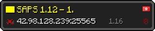 Userbar 320x64 in minecraft style for 42.98.128.239:25565