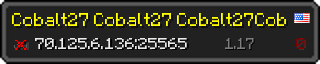 Userbar 320x64 in minecraft style for 70.125.6.136:25565