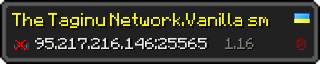 Userbar 320x64 in Minecraft-Stil für den Server 95.217.216.146:25565