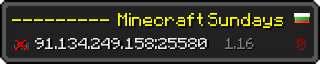 Userbar 320x64 in minecraft style for 91.134.249.158:25580