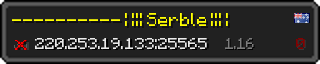 Userbar 320x64 in minecraft style for 220.253.19.133:25565