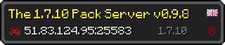 Userbar 320x64 in minecraft style for 51.83.124.95:25583