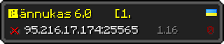 Userbar 320x64 in Minecraft-Stil für den Server 95.216.17.174:25565