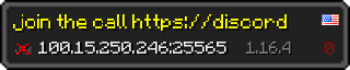 Userbar 320x64 in Minecraft-Stil für den Server 100.15.250.246:25565