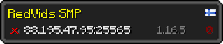 Userbar 320x64 in minecraft style for 88.195.47.95:25565