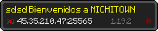 Userbar 320x64 in minecraft style for 45.35.210.47:25565