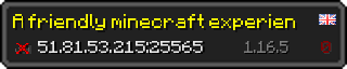 Userbar 320x64 in minecraft style for 51.81.53.215:25565