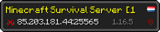 Userbar 320x64 in Minecraft-Stil für den Server 85.203.181.44:25565