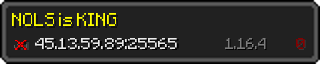 Userbar 320x64 in minecraft style for 45.13.59.89:25565