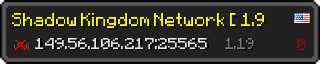 Userbar 320x64 in Minecraft-Stil für den Server 149.56.106.217:25565