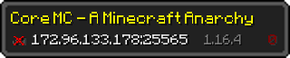 Userbar 320x64 in minecraft style for 172.96.133.178:25565