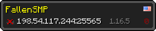 Userbar 320x64 in Minecraft-Stil für den Server 198.54.117.244:25565