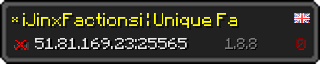 Userbar 320x64 in Minecraft-Stil für den Server 51.81.169.23:25565