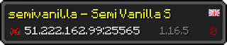 Userbar 320x64 in Minecraft-Stil für den Server 51.222.162.99:25565