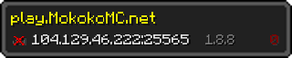 Userbar 320x64 in Minecraft-Stil für den Server 104.129.46.222:25565