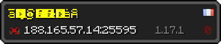 Userbar 320x64 in Minecraft-Stil für den Server 188.165.57.14:25595